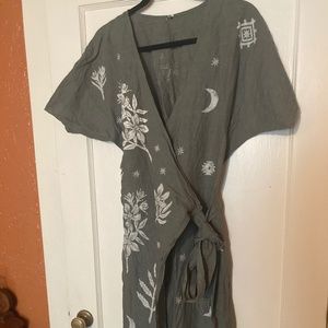 Sister Nettle wild rose wrap dress